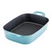 Rachael Ray NITRO Cast Iron Roaster/Roasting Pan, Induction-suitable, 9 Inch x 13 Inch Cast Iron in Blue | 3.5 H x 9 W x 13 D in | Wayfair 48685