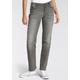 Low-rise-Jeans ALIFE & KICKIN "Straight-Fit AileenAK" Gr. 30, Länge 30, grau (grey used) Damen Jeans