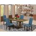 Lark Manor™ Privett Removable Leaf Solid Wood Dining Set Wood/Upholstered in Brown | Wayfair EFF3880D6AA14CAEA7129243AFED2A03