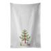 The Holiday Aisle® Dwelf #3 Cat Merry Christmas White Kitchen Towel Set Of 2 Cotton in Gray | 28 H x 20 W in | Wayfair