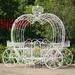 Zaer Ltd International 10 ft. Tall XL Heart-Shaped Iron Carriage w/ Planters "Aphrodite" Metal in Pink | 120.5 H x 127.5 W x 57 D in | Wayfair