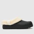 HUNTER BOOTS play sherpa clog flat shoes in black