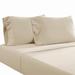 Ivy 4 Piece Full Size Cotton Ultra Soft Bed Sheet Set, Prewashed, Cream