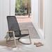 Sequoia Rope & Solid Eucalyptus Wood Indoor / Outdoor Rocking Chair