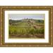 Eggers Julie 18x13 Gold Ornate Wood Framed with Double Matting Museum Art Print Titled - Italy-Tuscany Rows of grape vines in a vineyard in Tuscany