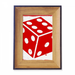 Casino Red Dice Illustration Pattern Photo Frame Exhibition Display Art Desktop Painting