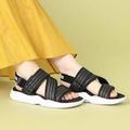 Adidas Shoes | Adidas 90’s Sandals Core Black White Strap Sandals Sz 10 | Color: Black/Gray | Size: 10