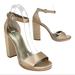 Michael Kors Shoes | Michael Kors Erika Rhinestone Champagne Satin Womens Platform Heel’s | Color: Tan | Size: 8.5