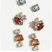 J. Crew Jewelry | J.Crew Set-Of-Three Crystal Earrings In Gift Box Brand New Sparkly Nwt | Color: Blue/Pink | Size: Os