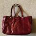 Coach Bags | Coach Red Patent Bag Nwt Embossed Logo | Color: Red/Silver | Size: Os