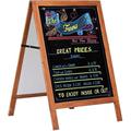 House of Display A Boards Pavement Signs - Chalk Board Display Stand, Outdoor Chalkboard, Pavement Menu Board, Display Boards Free Dtanding, Wooden Frame Pavement Chalk Board Sign - 60x80 cm