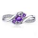 AndreAngel Engagement Ring,Natural Amethyst Gemstones and Cubic Zirconia Grade AAAAA + Visually Similar to Diamond,Solid Sterling Silver 925, Precious Metal, Amethyst