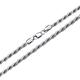 925 Sterling Silver Rope Chain 1.5MM, 2MM, 3MM, 3.5MM Diamond Cut Silver Braided Rope Chain Necklace for Men Women 18, 20, 22, 24, 26 Inch, Chain Length: 24 Inches, Sterling Silver, No Gemstone