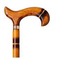 Support Walking Stick Made of Wood, Decorated with Stripes 92 cm, Very Sturdy. (613) Walking Stick for Elderly, Elderly