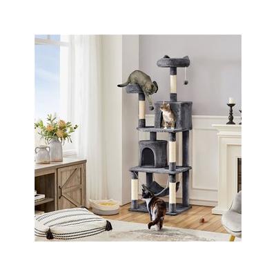 Yaheetech Multi-Level Sisal Cat Tree, 70.5-inch, Dark Gray