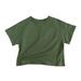 JDEFEG Pack Toddler Kids Girls Boys Short Classic Loose Short Soft Bat Sleeve Solid T Shirt Tee Tops Clothes 5T Boys Tee Shirts Tractor Cotton Blends Green 130