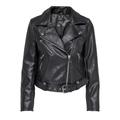 Only ONLVERA FAUX LEATHER BIKER CC OTW Damen black, Gr. M, Polyurethan, Weiblich Jacken outdoor