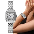 Montres pour femmes de marque de luxe 2023 Simple Carré Calendrier Romain Montre à Quartz pour