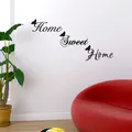 Home Sweet Home-Autocollant mural papillon anglais décorations pour la maison décalcomanies d'art