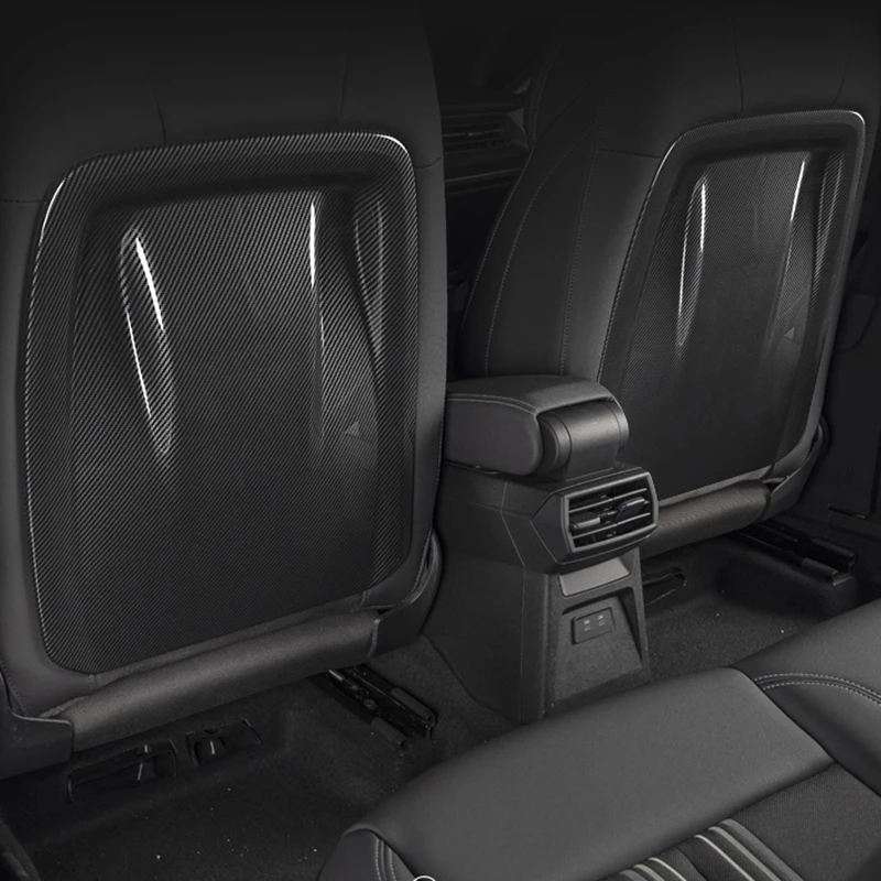 Garnitures Anti-coup de pied pour dossier de siège de voiture, Style Fiber de carbone, pour Audi A3 8Y, décoration Anti-coup de pied adaptée à Audi a3 2021