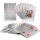 Jeu de cartes à jouer en PVC pour enfants jeu de société en argent jeu de cartes à jouer en or