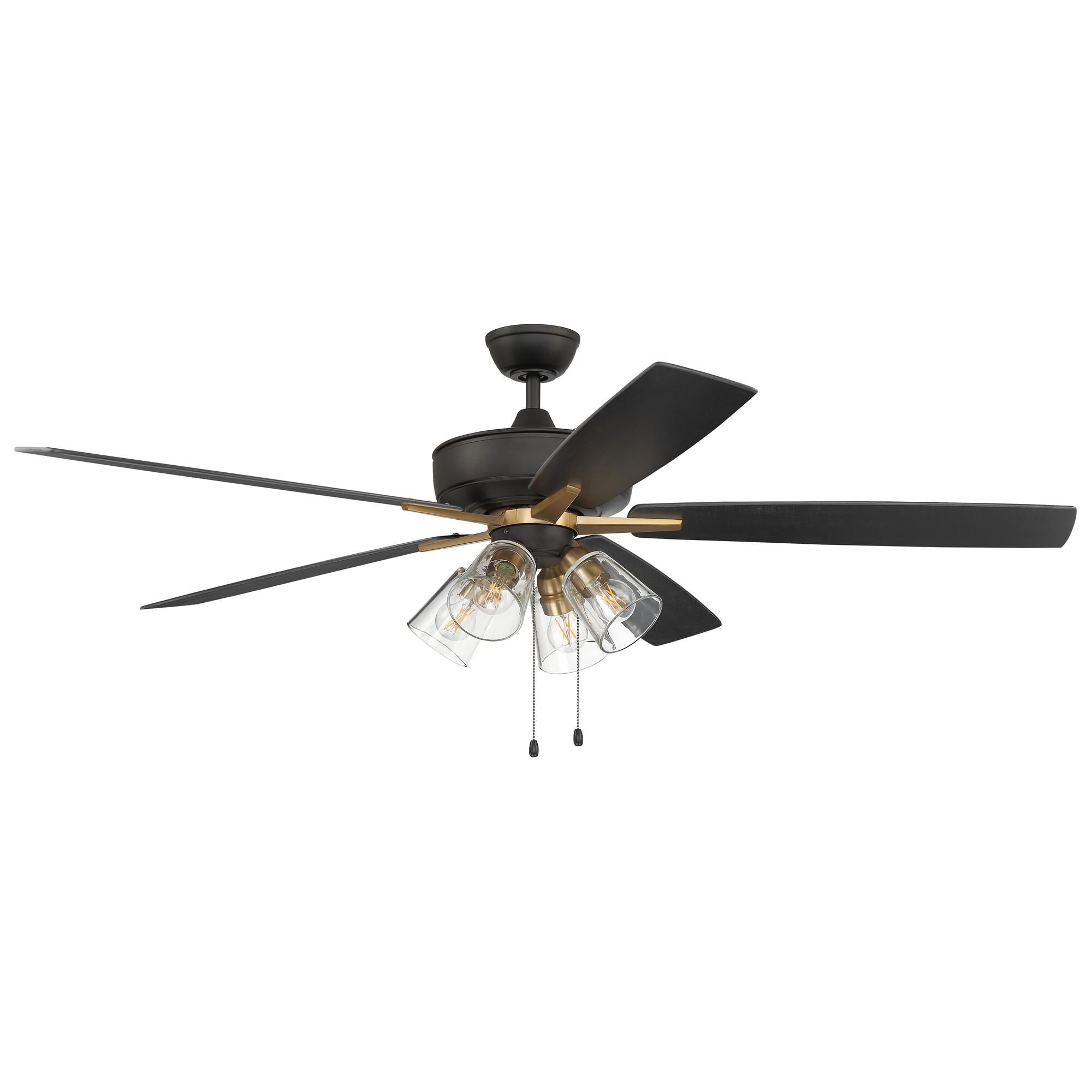 Craftmade Super Pro 60 Inch Ceiling Fan with Light Kit - S104FBSB5-60BWNFB
