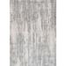 Canvello Modern Hand-Loomed Grey Silk Rug- 6' X 9' - Grey - Ivory - 6' 0" X 9' 0"