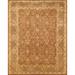 Canvello Tabriz Hand-Knotted Lamb's Wool Area Rug- 8' X 10'1" - Gold - L. Brown - 8' 0" X 10' 1"