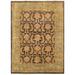 Canvello Traditional Agra Collection Hand-Knotted Lamb's Wool Area Rug- 9' X 12'5" - Navy - Green - 9' 0" X 12' 5"