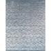 Canvello Modern Hand-Knotted Silk & Wool Area Rug- 8'2" X 10' - Blue - 8' 2" X 10' 0"