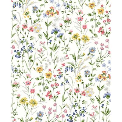 Seabrook Designs Wildflowers Prepasted Wallpaper - 20.5 in. W x 33 ft. L