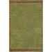 Canvello Modern Hand-Knotted Wool Area Rug- 6'8" X 10'2" - L. Green - Ivory - 6' 8" X 10' 2"