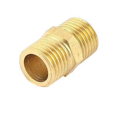 22mm Length G 1/4" to G 1/4" Male Thread Equal Hex Nipple Connector - Gold Tone