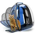 Puppies Backpack Carrier Portable and Ajustable Design for Cats and Dogs Comfortable Ventilated Space Capsule Bubble Bag Blue