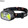 Hiking Work Light Outdoor Red light head with lamp Camping Lamp SOS LED Headlamp Fishing Headlight Flashlight Lntelligent Induction Lamp BLACK