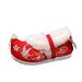 QYZEU Girl Shoes Size 12 Size 3 Girls Boots Children Embroidered Shoes Hanfu Shoes Winter Shoes Plush Thickened Cotton Shoes Girls Dance Shoes