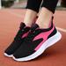 Gubotare Women S Walking Shoes Women s Running Shoes Comfortable Fashion Non Slip Blade Sneakers Work Tennis Walking Sport Shoes Hot Pink 6.5