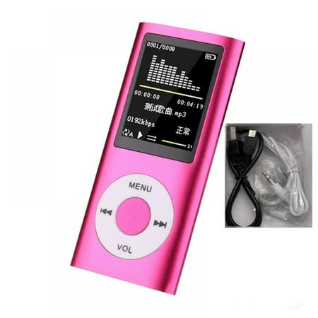 Mp3 Player 1.8 Inch Music Player Color Display Screen Portable Multifunctional Mp3 Media Player 30 Hours Play Support Voice Recorder/Book Reader/Photo/Video 64Gb Tf Kids Gift