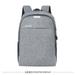 Men s Waterproof Backpack Business Casual Backpack for 15.6 Inch Laptop Anti-theft Travel Bag with Tail Light Gray