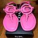 Coach Shoes | Coach Jeri Leather Sandal Signature Coach Logo Detail. Brand New In Box. Nwt | Color: Pink | Size: 5