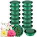 16Packs Floral Foam Rounds in Bowls DIY Flower Arrangement Kit Green Round Wet Flower Foam Blocks for Artificial Flower