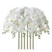 Mouind 27.16 Inch Artificial Phalaenopsis Flowers 6 Pcs Artificial Orchid Flowers Stem Plants for Home DÃ©cor (White)