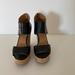 Nine West Shoes | Nine West Black Wedge Sandal-Size 8 | Color: Black | Size: 8