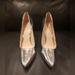 Jessica Simpson Shoes | Jessica Simpson Metallic Silver Pointed Toe Pump Heels | Color: Silver | Size: 7.5