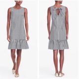 J. Crew Dresses | J Crew Gingham Printed Sleeveless Bow Back Dress | Color: Black/White | Size: S