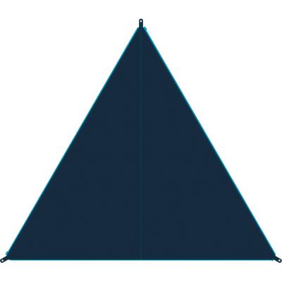 Sonnensegel BENT "Zip-Canvas", blau (dunkelblau, rv hellblau), Sonnensegel, B/T: 250cm x 250cm, Polyester, B:250cm T:250cm