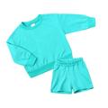 Dezsed 1-14 Years Children s Sports Suit Girls Fall Winter Long Sleeve Round-Neck Blouses And Casual Shorts Baby Sport Suit Kids Teenage Cotton Children Tracksuit Clearance