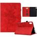 Smart Tablet Case for iPad 10th Gen 10.9 inch 2022 Book Style Flip Folio Cover Flower Pattern Luxury PU Leather Kickstand Magnetic Clasp Auto Sleep/Wake Shockproof Case Red