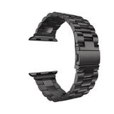 SOATUTO For Apple Watch Replacement Band Solid Stainless Steel Link Bracelet Replacement Band Strap with Durable Folding Clasp for Apple Watch Series 8 7 41 mm / 6 5 4 3 2 1 38 40 mm -Black