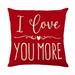 Silk Pillowcase Standard Valentines Day Pillow Covers 18x18 Inches Red Decor Valentines Day Gifts Decorative Throw Pillow Covers Farmhouse Linen Cushion Case For Home Wedding Throw Pillows 16x16